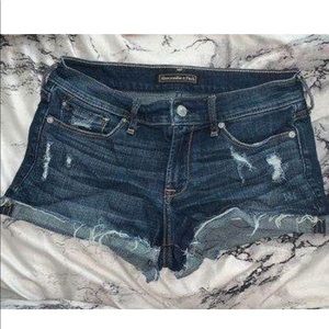Abercrombie & Fitch Ripped Denim Shorts
